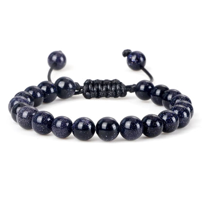 Pulsera Piedra Estrella Natural Tejida 8mm