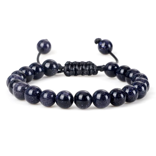 Pulsera Piedra Estrella Natural Tejida 8mm