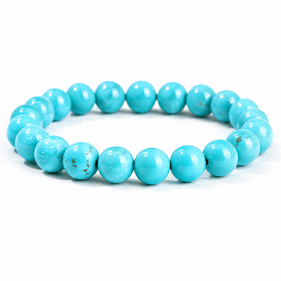 Pulsera Elasticada Turquesa Natural 8mm