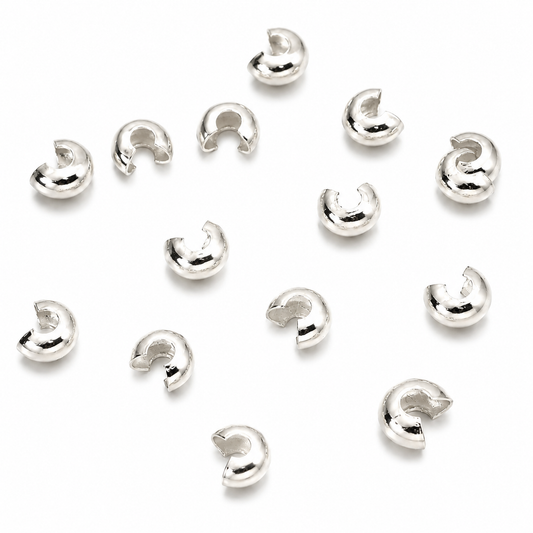 TAPANUDO CARACOL PLATEADO FANTASIA 4mm - 100pcs