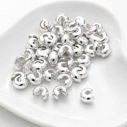 TAPANUDO CARACOL PLATEADO FANTASIA 4mm - 100pcs