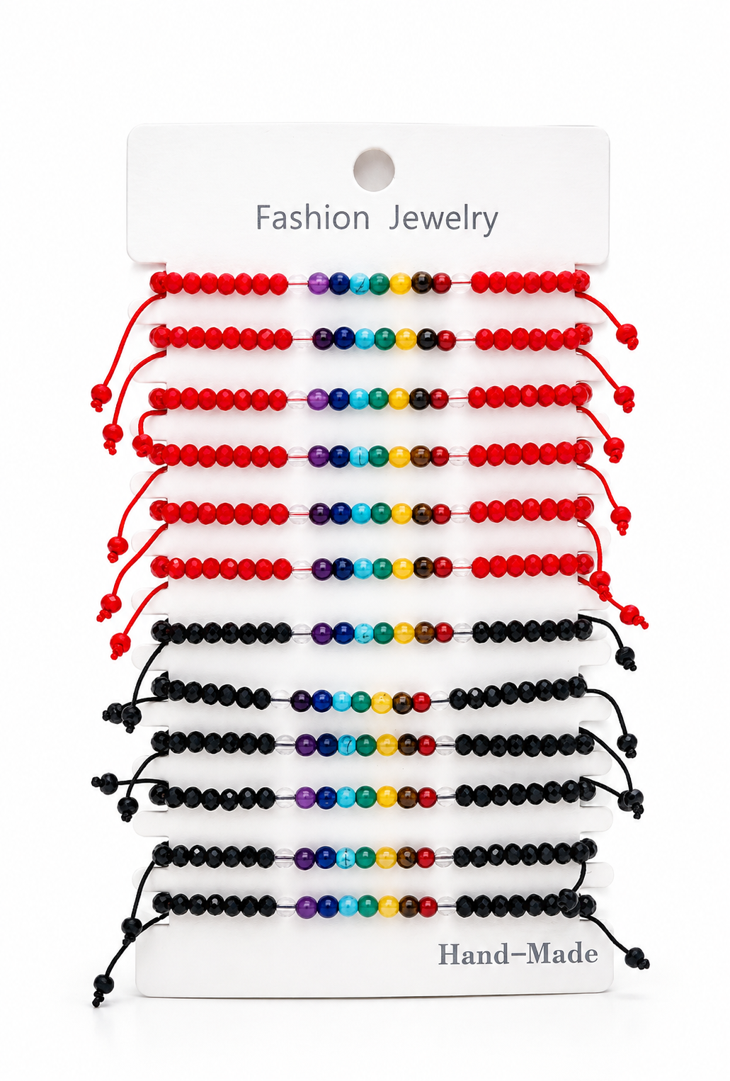12 Pulseras De Cristal Con 7 Chakras Nudo Corredizo