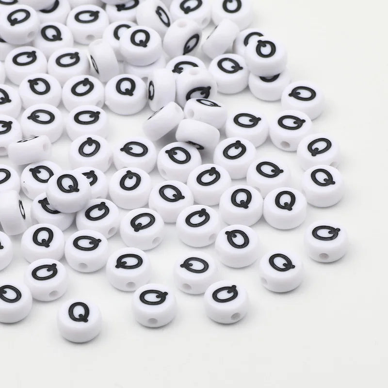 Letras Acrílicas Blanco Redondo A-Z