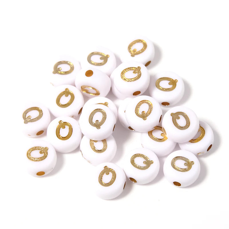 Letras Acrílicas Dorado Redondo A-Z