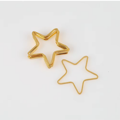 Figuras Geometricas De Metal Dorado 2.5cm - 10 Unid.