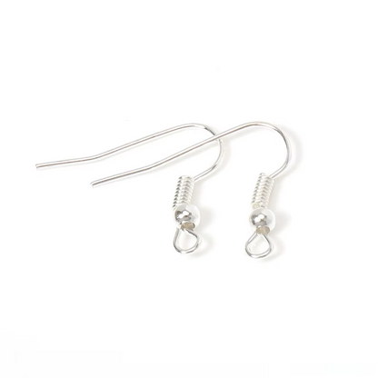 Ganchos Para Aro Fantasia Plateado - 100 Unid.