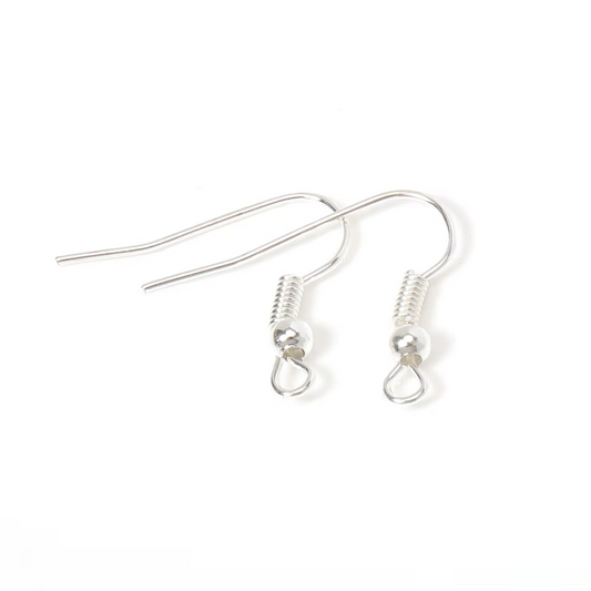 Ganchos Para Aro Fantasia Plateado - 100 Unid.