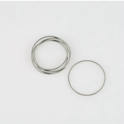 Figuras Geometricas De Metal Plateado 2.5cm - 10 Unid.