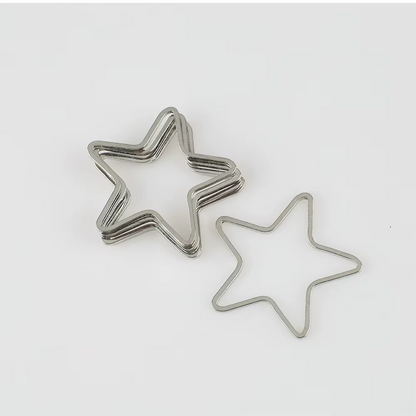 Figuras Geometricas De Metal Plateado 2.5cm - 10 Unid.