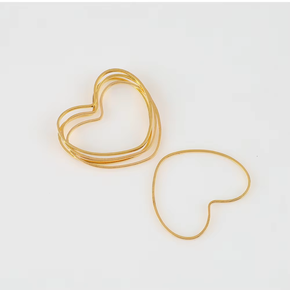 Figuras Geometricas De Metal Dorado 2.5cm - 10 Unid.