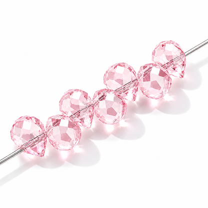Gota Cristal Rosado 8mm - 20 PCS