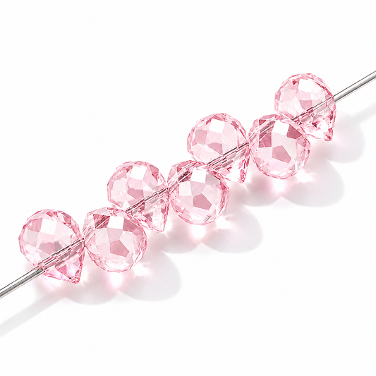Gota Cristal Rosado 8mm - 20 PCS