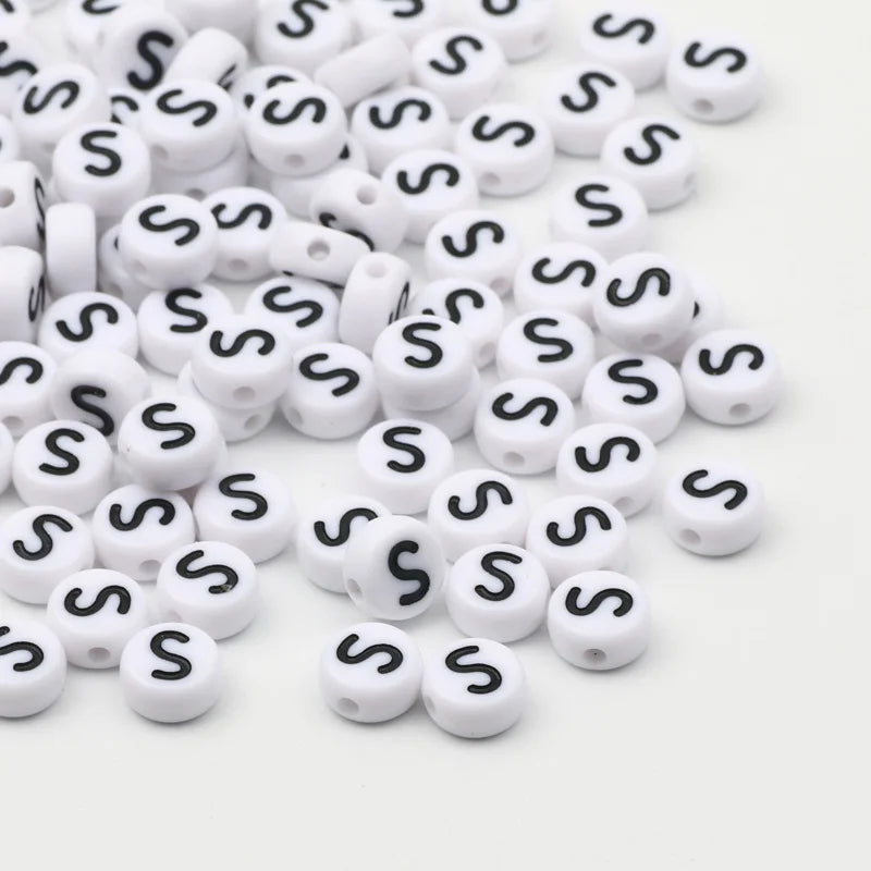 Letras Acrílicas Blanco Redondo A-Z