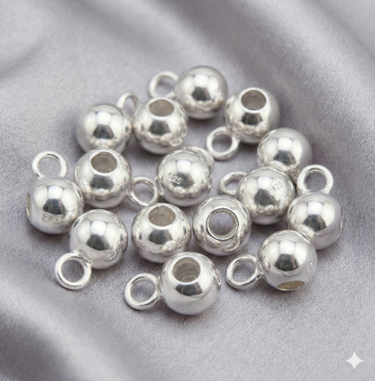 Separador Con Argolla 3mm Plata 925 - 2 Unid.