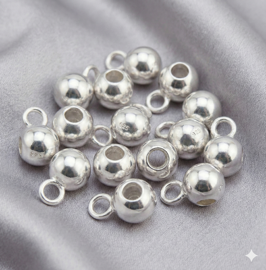 Separador Con Argolla 3mm Plata 925 - 2 Unid.