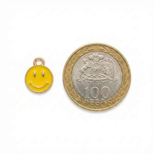 Dije Smiley Amarillo 10x13mm