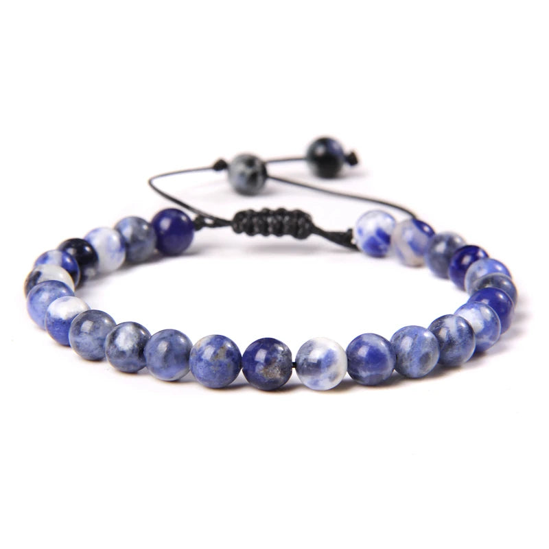 Pulsera Tejida Sodalita 6mm