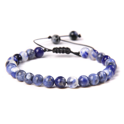 Pulsera Tejida Sodalita 6mm