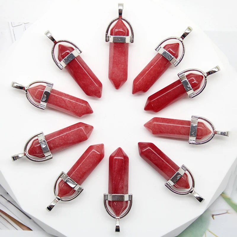 Colgante Punta Jade Rojo