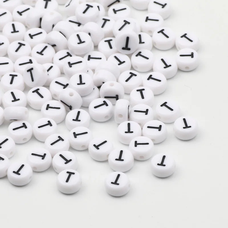 Letras Acrílicas Blanco Redondo A-Z