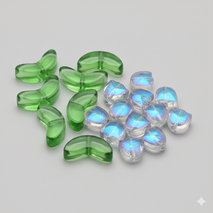 Cuentas Tulipanes Tornasol con Hojas Verdes - 10 Unid