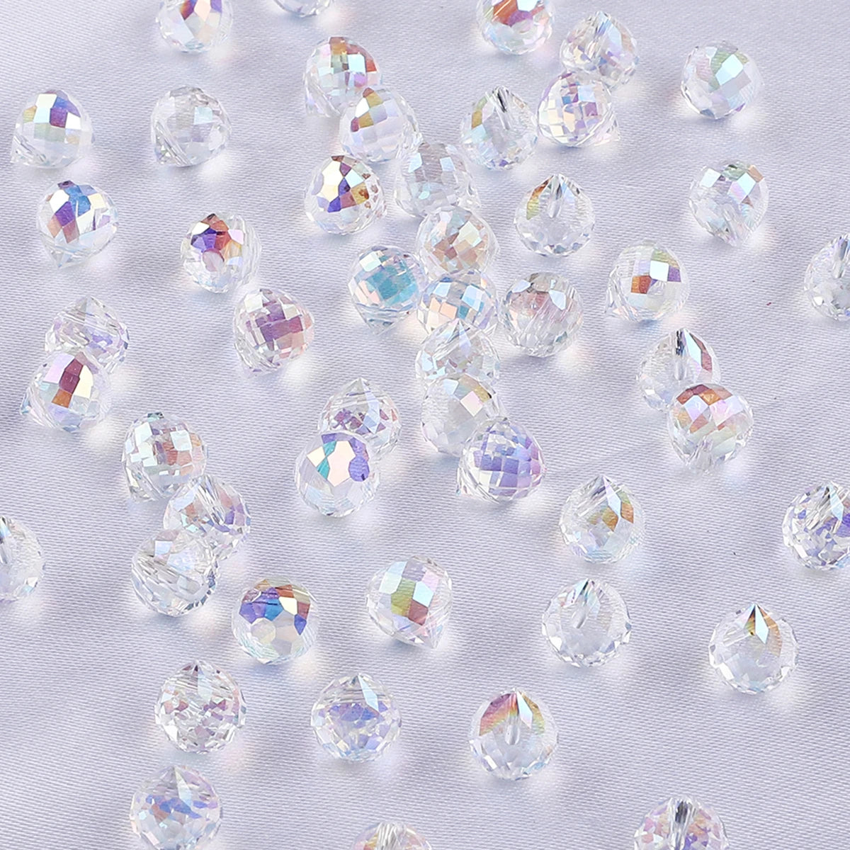 Gota Cristal Traslucido Tornasol 8mm - 20 PCS