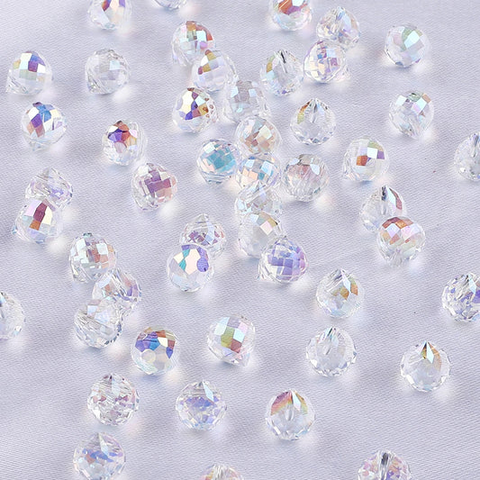 Gota Cristal Traslucido Tornasol 8mm - 20 PCS