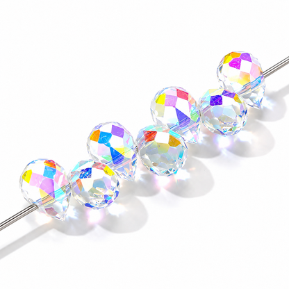 Gota Cristal Traslucido Tornasol 8mm - 20 PCS