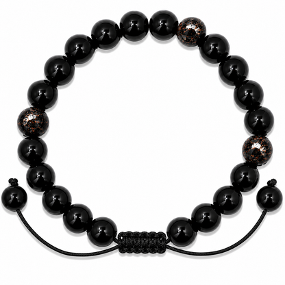Pulsera Turmalina Natural Tejida 8mm