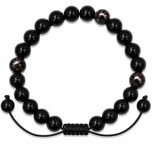 Pulsera Turmalina Natural Tejida 8mm
