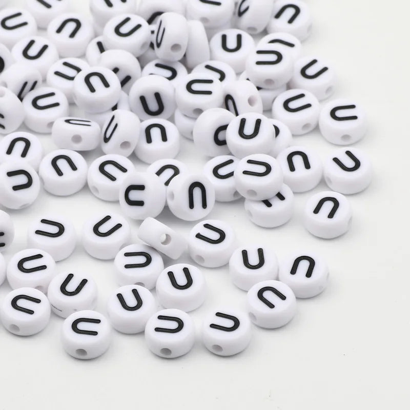 Letras Acrílicas Blanco Redondo A-Z