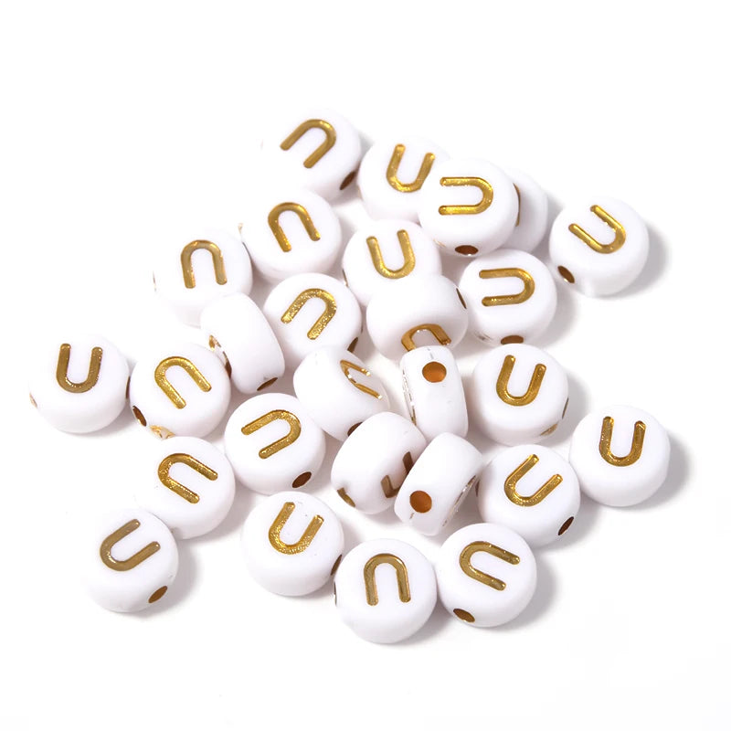Letras Acrílicas Dorado Redondo A-Z