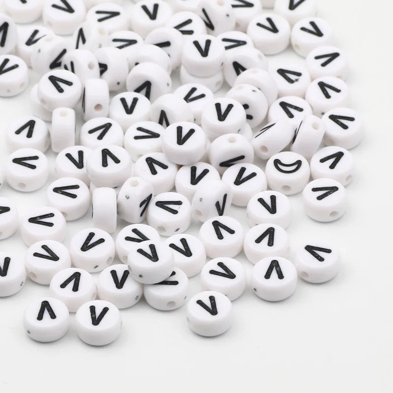 Letras Acrílicas Blanco Redondo A-Z