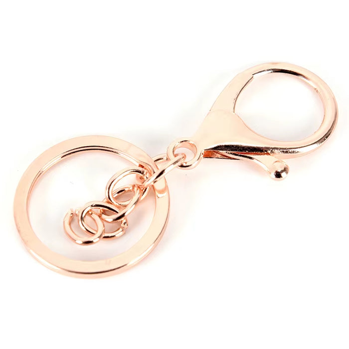 Mosqueton Con Argolla Llavero Gold Rose 50 Unid.