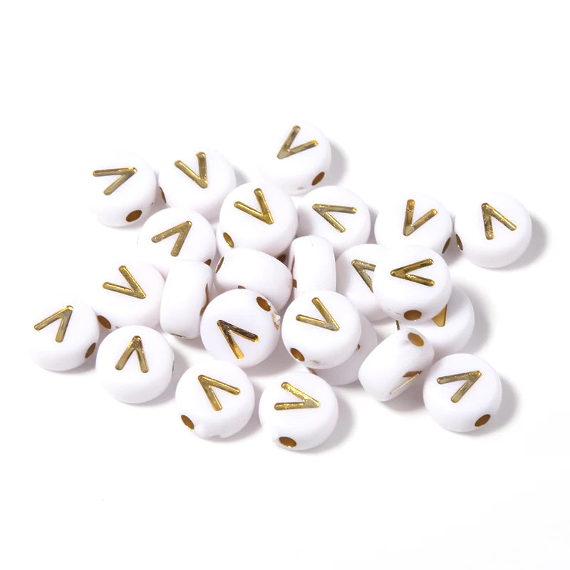 Letras Acrílicas Dorado Redondo A-Z