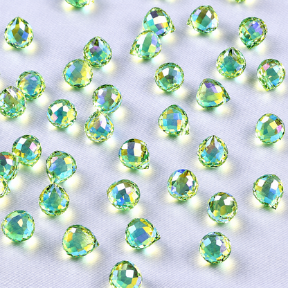 Gota Cristal Verde Claro Tornasol 8mm - 20 PCS