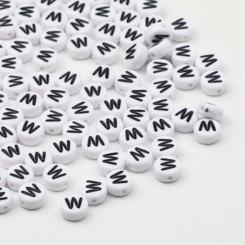 Letras Acrílicas Blanco Redondo A-Z