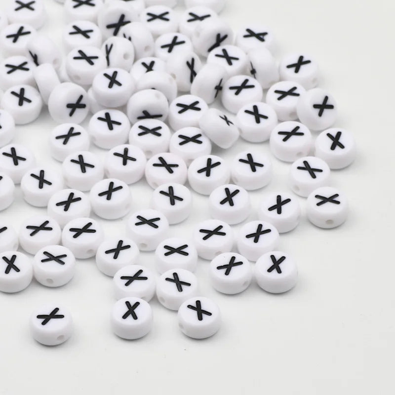 Letras Acrílicas Blanco Redondo A-Z