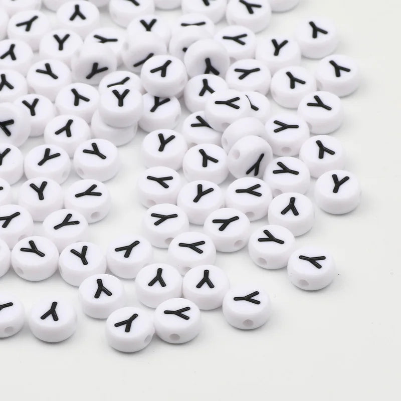 Letras Acrílicas Blanco Redondo A-Z
